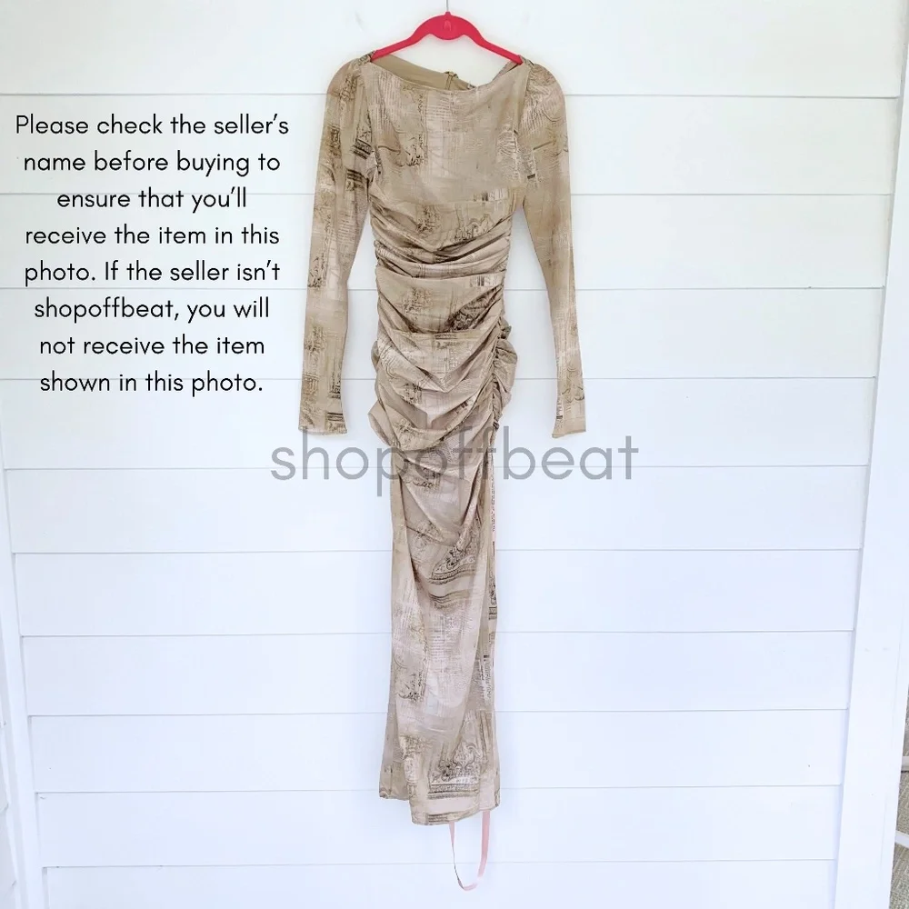 NEW House of CB Lanetta Pale Sage Print Maxi Dress XS